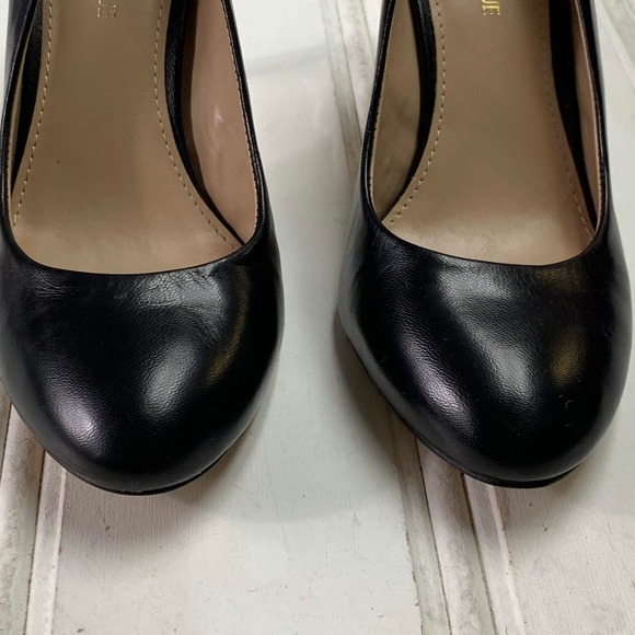 Saks Fifth Avenue 5.5 M Black Benni Pumps Stiletto Heels Shoes Round Toe Slip On - Picture 10 of 10